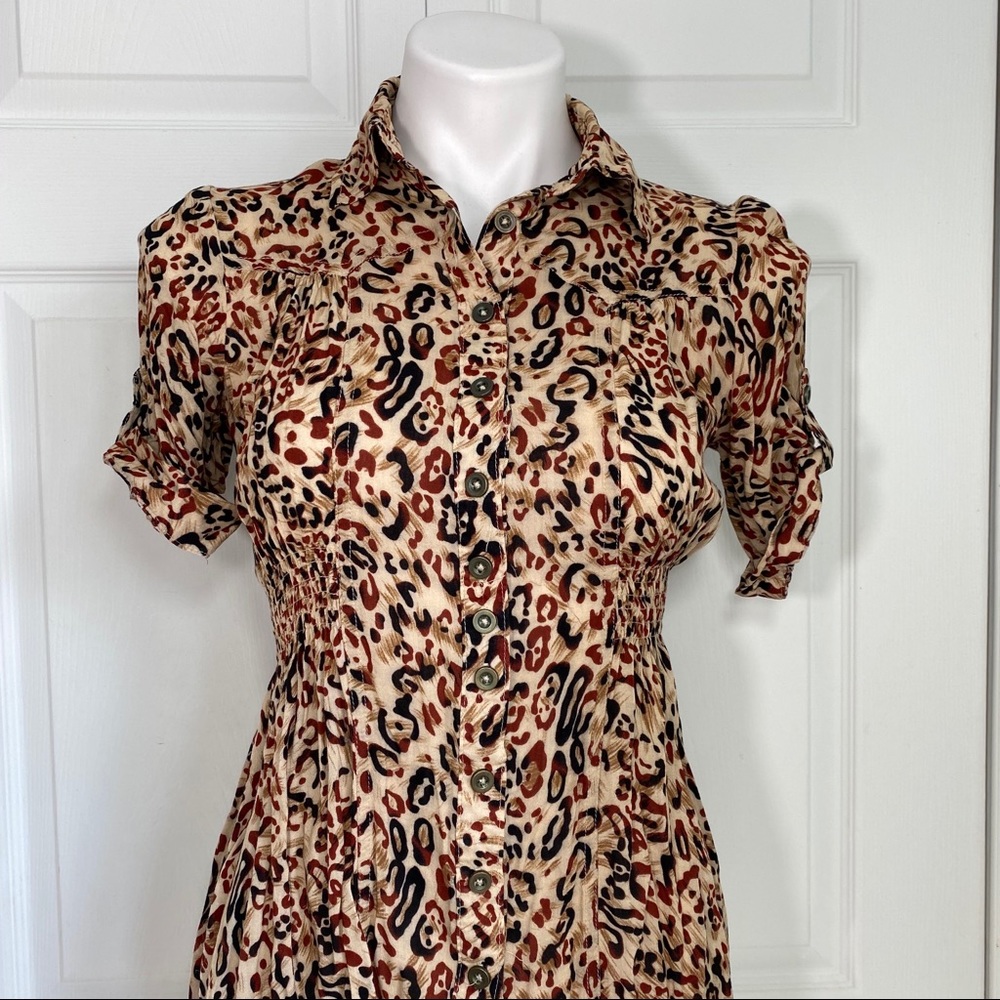 Mine Leopard Print Button Down Top - image 2